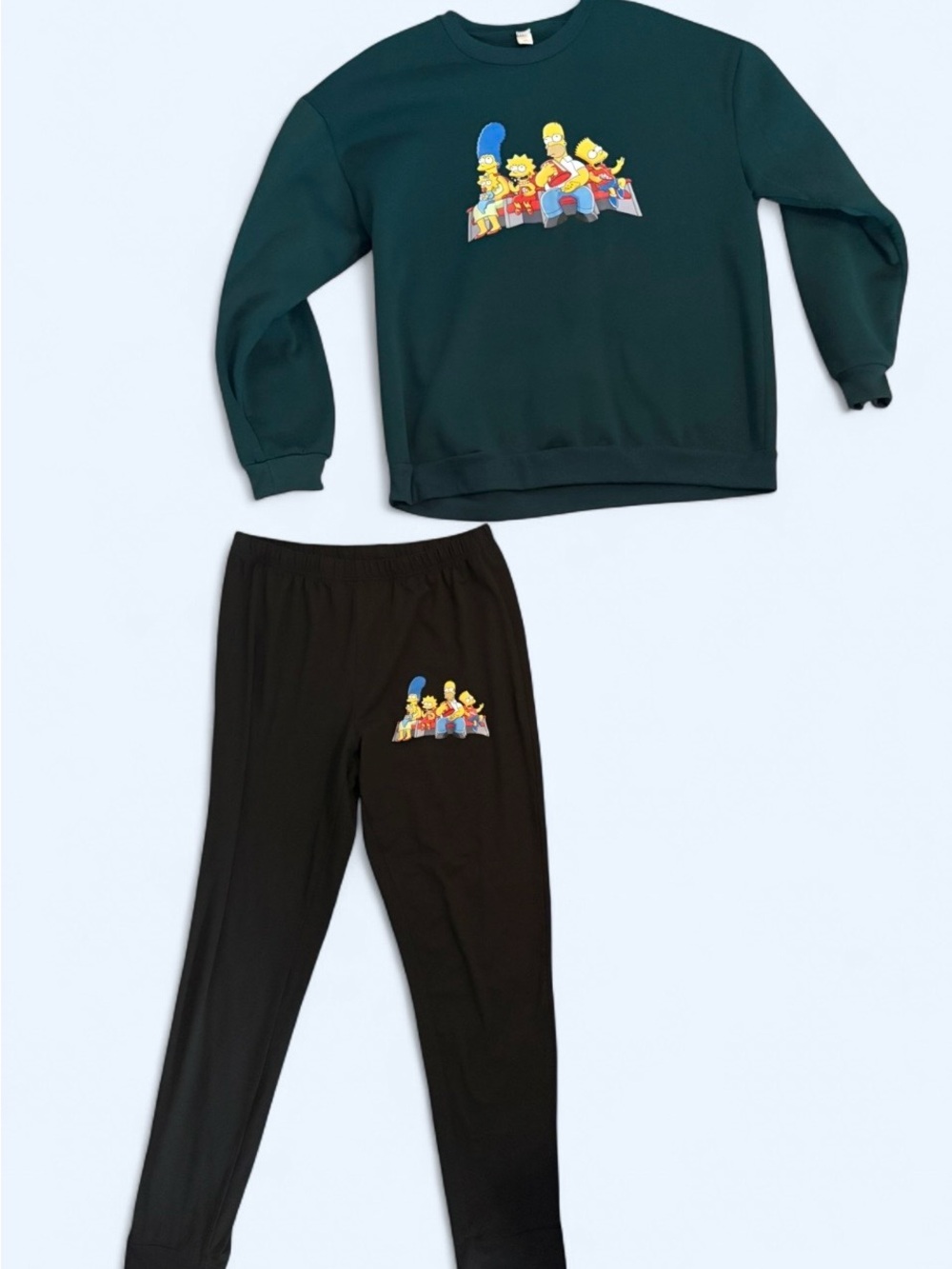 Simpsons Matching Lounge Set XL Crewneck & Joggers - Picture 2 of 8